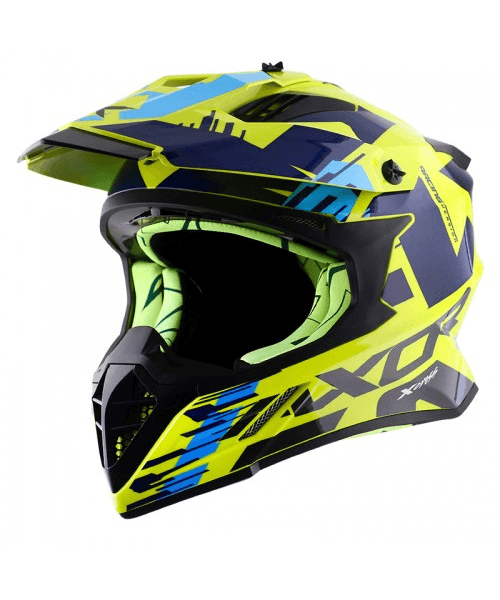 Axor X-CROSS X1 Off Road Helmet -Neon Yellow Blue