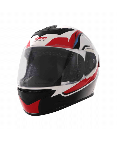 TVS Racing XPOD Helmet - Speedy White Red