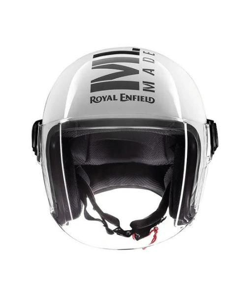 Royal Enfield MLG Copter Face Long Visior Helmet - Gloss White