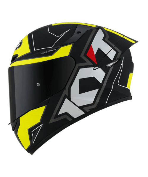KYT TT-Course Electron Helmet - Matt Black Yellow
