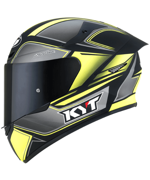 KYT TT-Course Tourist Helmet - Matt Yellow Fluo