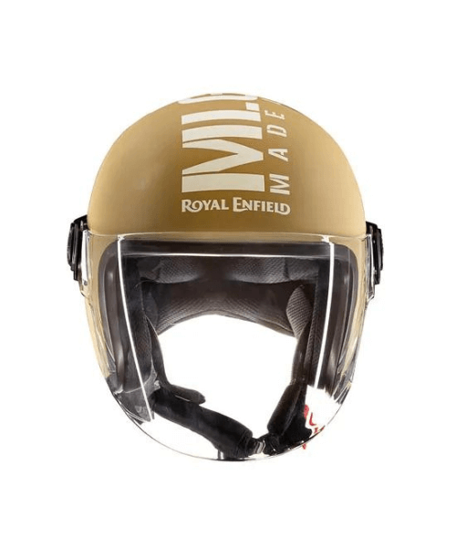 Royal Enfield MLG Copter Face Long Visior Helmet - Matt Desert Storm
