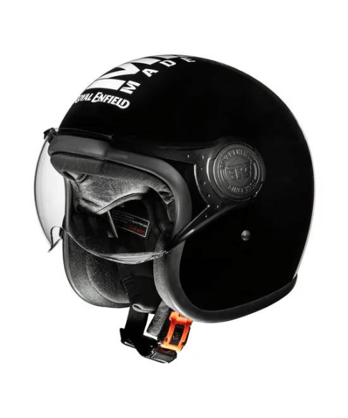 Royal Enfield Jet Open Face MLG Helmet - Gloss Black