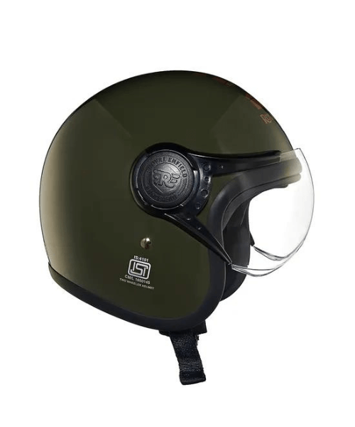 Royal Enfield Jet Open Face MLG Helmet - Green