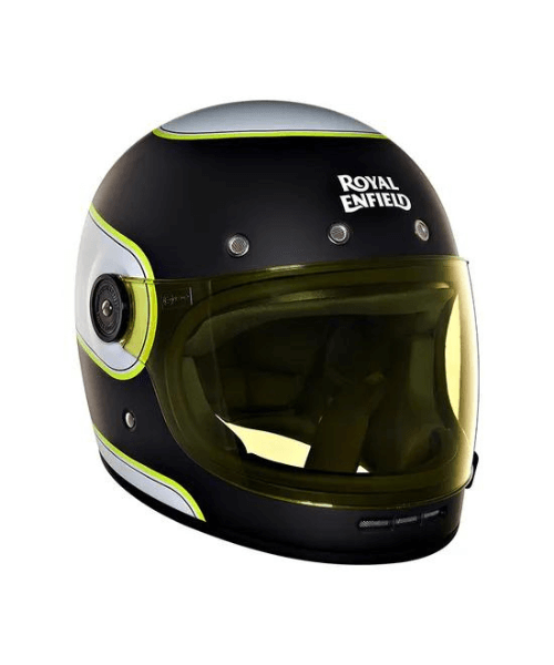Royal Enfield Drifter V2 Helmet Centre Stripe - Matt Black