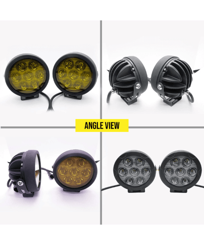 HJG 7 Led White/Yellow Fog Light (70W) with yellow filter