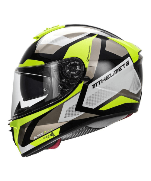 MT Blade 2SV Finish Line Helmet - Fluorescent Yellow