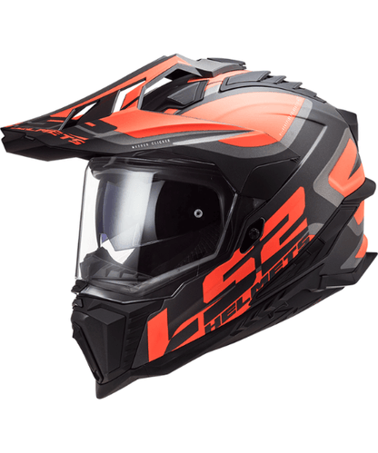 LS2 MX701 Explorer Alter Helmet - Matt Black Fluo Orange