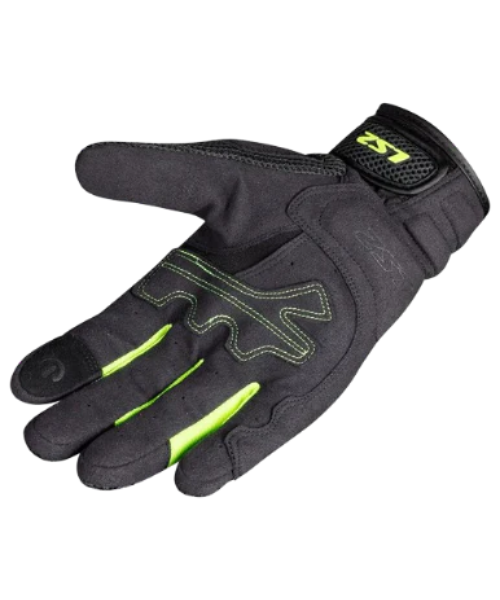 LS2 Kubra Riding Gloves - Anthracite Hi Viz Yellow