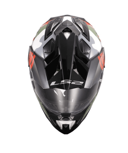 LS2 MX701 Explorer Camox Helmet - Gloss White Red Camo