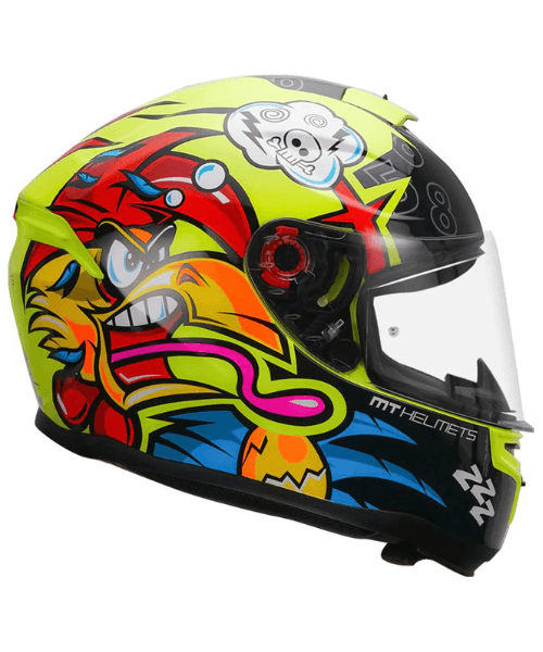MT Hummer Braap Helmet - Fluorescent Yellow