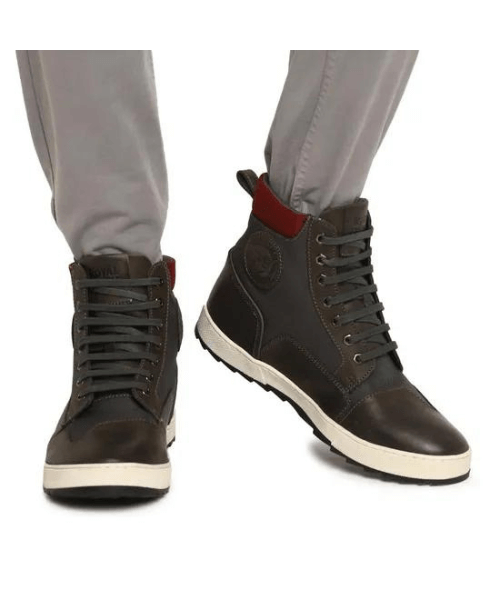 Royal Enfield Ambler Riding Boots - Grey Red