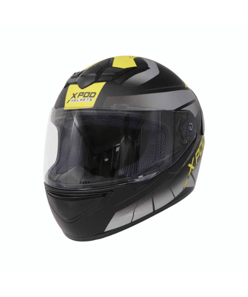 TVS XPOD Dual Tone Helmet - Yellow Grey