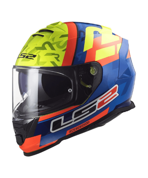 LS2 FF800 Storm II Salvador Replica Helmet - Blue Hi-Viz Yellow