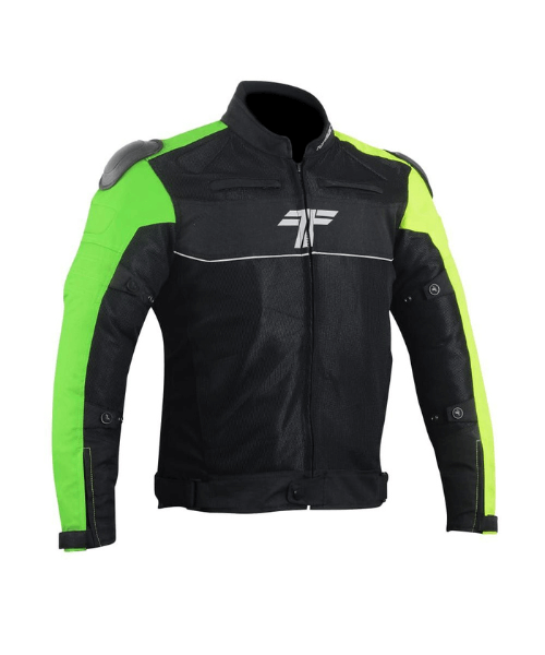 Tarmac One III Level 2 Riding Jacket - Black | Green | Fluorescent