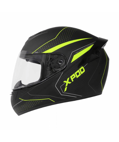 TVS Racing XPOD Blistering Helmet - Black Neon Line Helmet