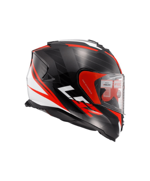 LS2 FF800 Storm Nerve Helmet - Gloss Black Red