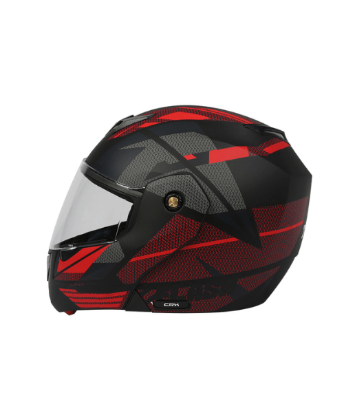 TVS Full Face Helmet - Red Black