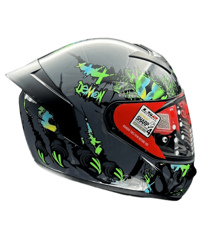 LS2 FF352 Rookie Demon Helmet - Dark Grey Green