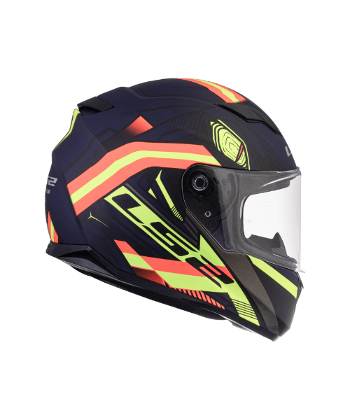 LS2 FF320 Stream Evo Reflex Hi-Viz With Pinlock Helmet - Gloss Navy Blue Orange