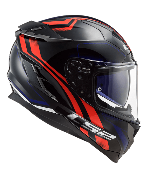 LS2 FF327 Challenger Propeller Helmet - Red Blue