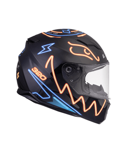 LS2 FF320 Stream Evo With Pinlock Helmet - Gloss Neon Black Blue Fluo Orange