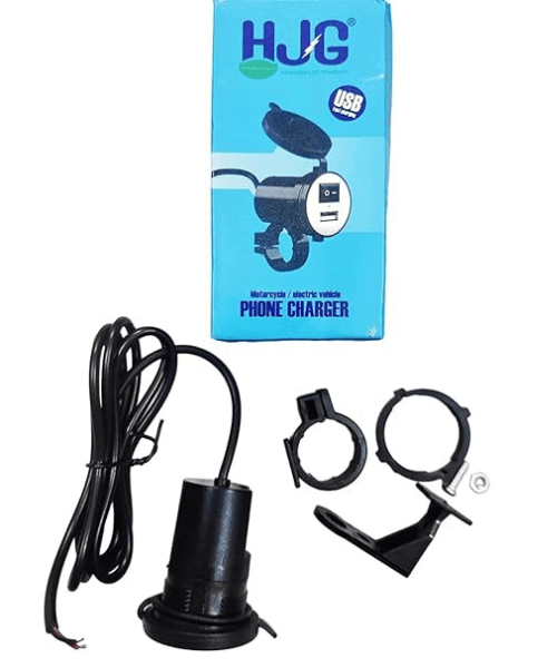 Buy HJG Motorcycle USB Charger with Switch – Bikester Global