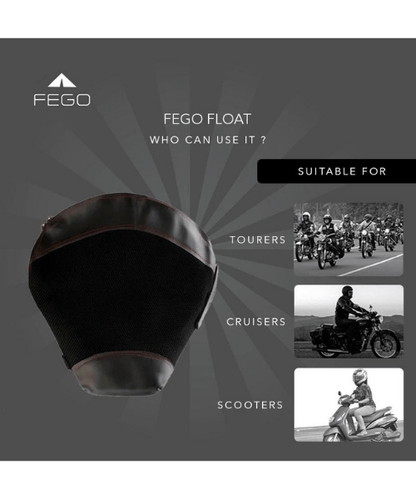 Fego Float - Air Suspension Seat Black Leather Cushion Seat With Air Suspension Technology