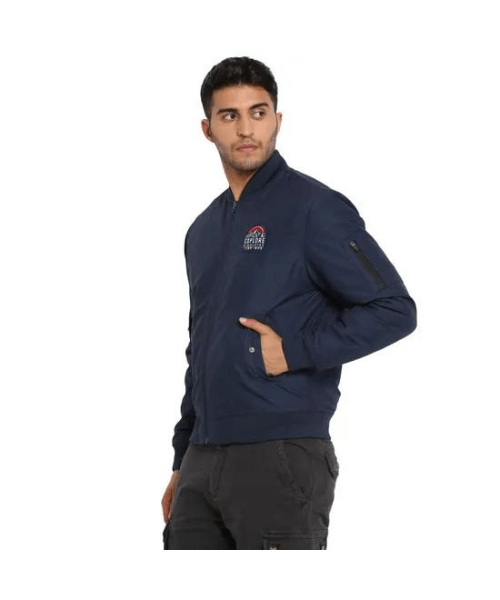 Royal Enfield Explorer Bomber Jacket - Denim Blue