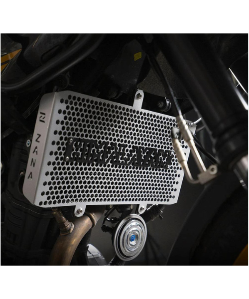 Zana Radiator Guard With Logo Aluminium Silver For Himalayan 45 - ZI-8449