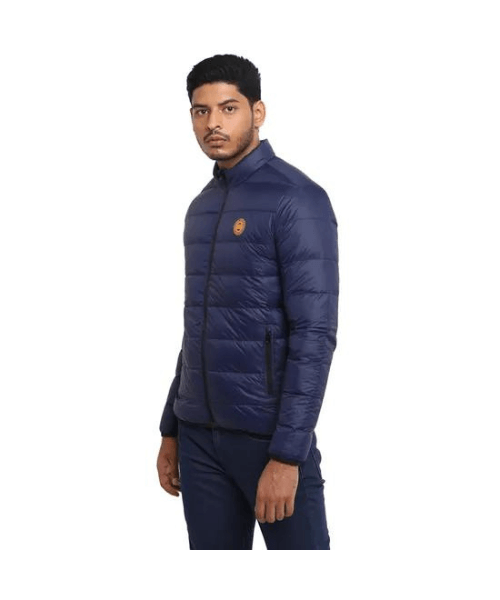 Royal Enfield Down Quilted Jacket - Navy Blue
