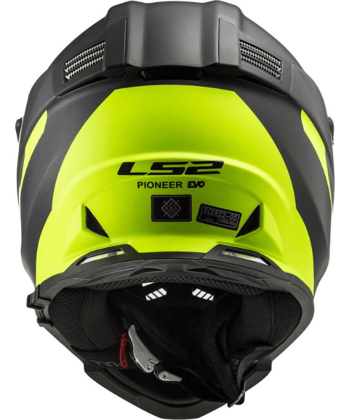 LS2 MX436 Pioneer Evo Dual Sport Helmet-Router Gloss Black Yellow