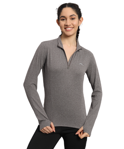 Reccy Women's Nomadic Full Sleeves T Shirt - Pebble