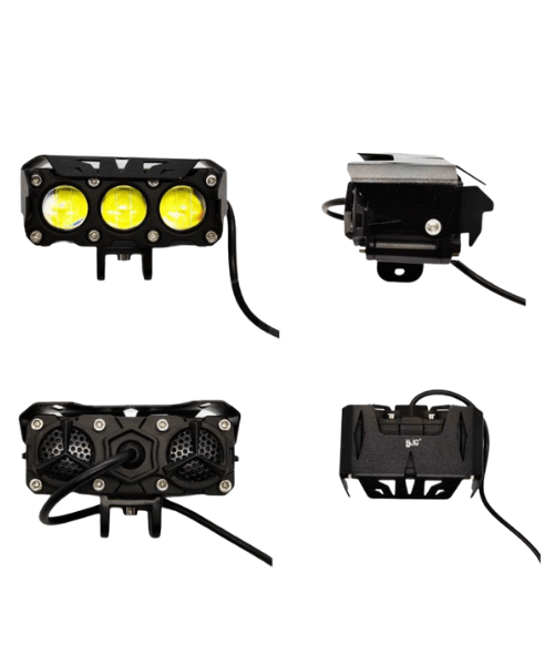 HJG Mega Drive 3 Lens Dual Color Led Fog Lights