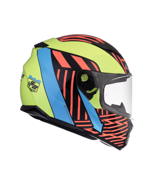 LS2 FF320 Stream Evo Darkness With Pinlock Helmet - Gloss Hi-Vis Yellow Blue