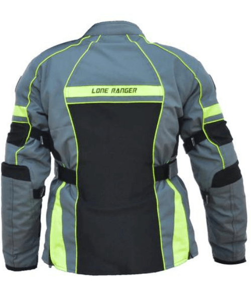 Lone Ranger Advento Women Riding Jacket- Grey Neon Green