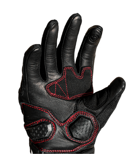 Raida AirWave Motorcycle Riding Gloves - Black Red