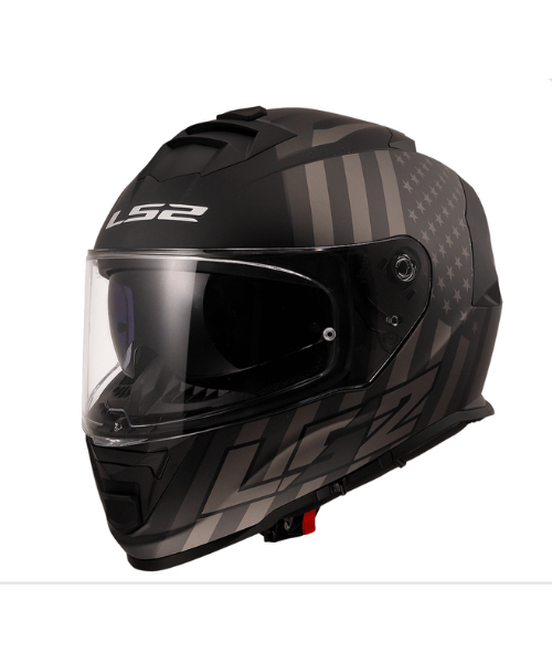 LS2 FF800 Storm II Flag Helmet - Gloss Black Grey