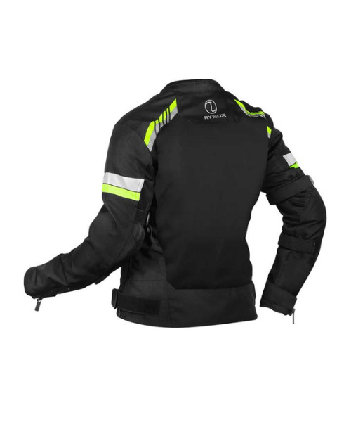 Rynox Air GT 4 Women's Motorcycle Riding Jacket - Black Hi Viz Green