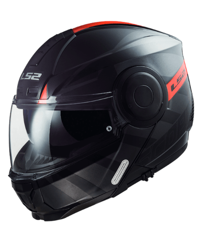 LS2 FF902 Scope Hamr Helmet - Gloss Black Titanium Red