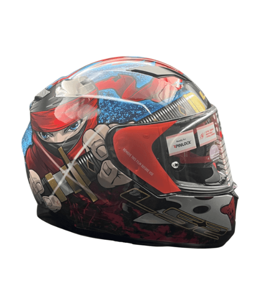 LS2 FF320 Stream Evo Ninja with D Ring Helmet - Red Blue