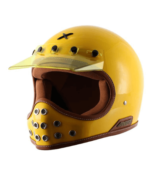 Axor Retro Moto-X Helmet - Yellow
