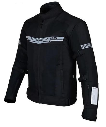 BBG Marshal Motorcycle Riding Jacket with Rain and Thermal Liner - Black