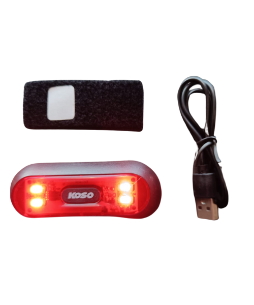 Helmet LED Light With 3 Modes of Flashing - Red