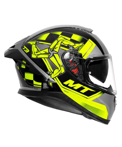 MT Thunder 3 SV Pro Helmet - ISLE Gloss Fluorescent Yellow