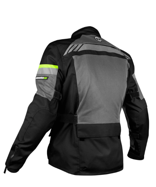 Rynox Stealth Air Pro Riding Jacket - Black Hiviz Green