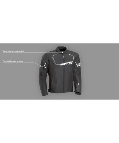 Ixon Challenge Riding Jacket - Black Grey Bright Yellow