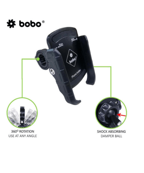 BOBO BM4 Jaw-Grip Bike / Cycle Phone Holder Motorcycle Mobile Mount - Orange