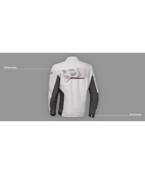 Ixon Slash Light Text Riding Jacket - Black White Yellow