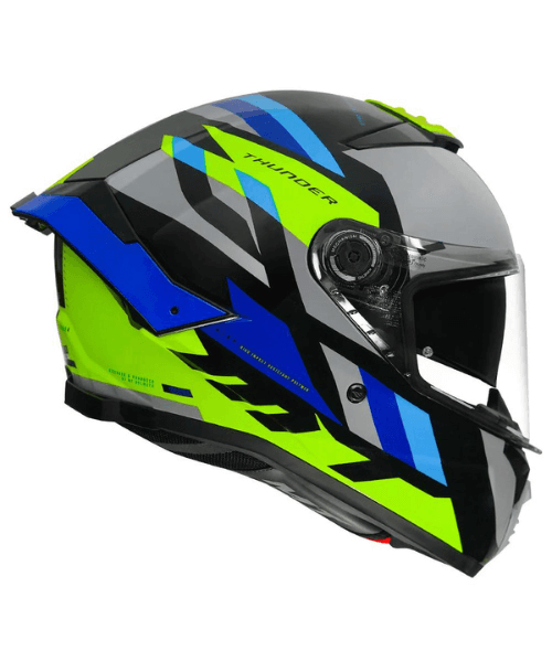 MT Thunder 4 SV ERGO E17 Helmet - Gloss Fluorescent Yellow Blue
